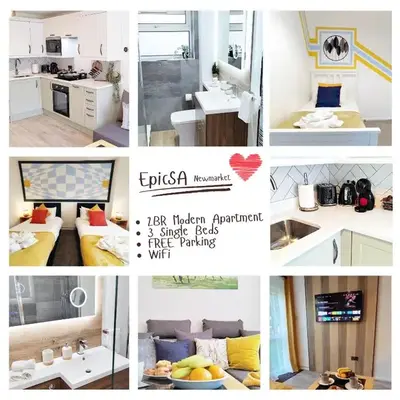 Modern 2 BR Apartment near Town