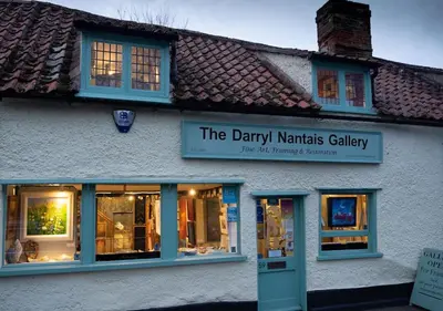 a store with a sign that reads the dairy marks gallery at The Old Reading Rooms Linton in Linton