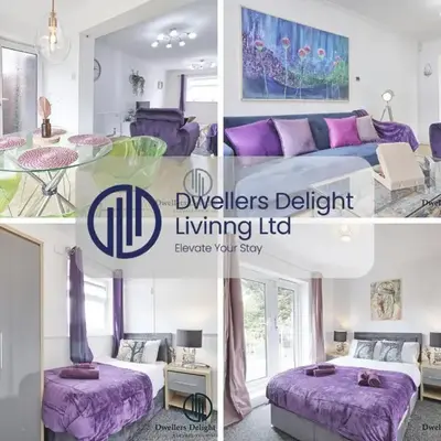 Purple Velvet - 2 Bed Home Spacious - Basildon Essex Upto 5 Guests