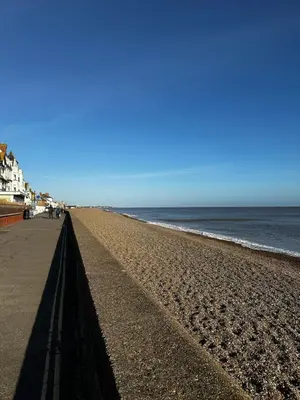 a view of a beach with the ocean at Chez Ana in Saxmundham