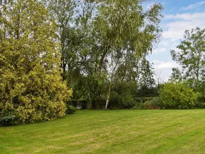 a large grass field with trees and bushes at An Croke in Higham