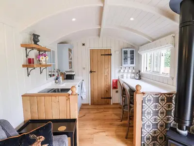 a kitchen with a sink and a stove at Utopia in Harleston