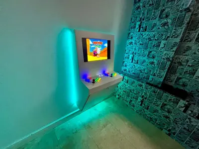 a bathroom with a sink with a blue light at Luxury Georgian House With Sauna Sleeps 19-23 in Harleston