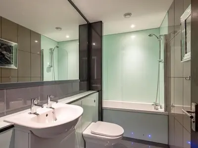 a bathroom with a sink and a toilet and a shower at 9 Bed in Ipswich oc-62352 in Freston
