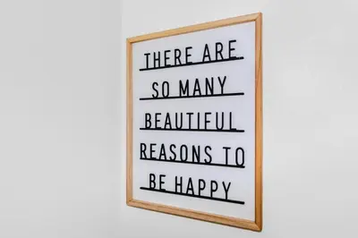 a sign that says there are so many beautiful reasons to be happy at Lovely 2 Bedroom House in Cheshunt