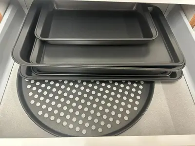 three black trays with white polka dots on them at 6 Bedroom House - DISC0UNTS - Parking, Contractors, Group, Family in Ipswich