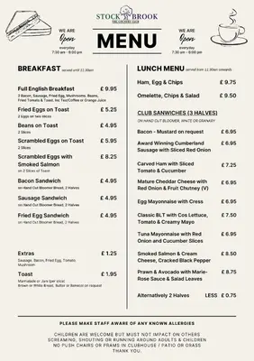 a page of a menu for a mexican restaurant at Great Blunts Stables - Stock Brook Manor Golf Club in Billericay