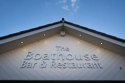 a sign on the roof of a bar and restaurant at Getaway House in Clacton-on-Sea