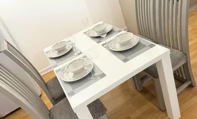 a white dining room table with plates on it at Cosy Central Home, Sleeps 5 by Homes by Jacq in Colchester