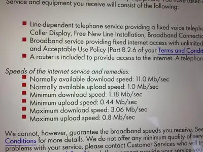 a page of a document with the line dependent telephone service providing a fixed voice consultation at Mersea best kept secret in Colchester