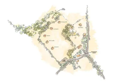 a conceptual plan for a garden at Kestrel - Sweffling Hall in Rendham