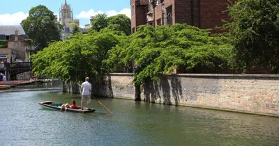 a man is rowing a boat in a river at Apartment at Addenbrooke hospital and Bio Campus - Free Private parking in Cambridge