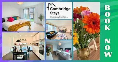 a collage of pictures of a bedroom and a living room at Apartment at Addenbrooke hospital and Bio Campus - Free Private parking in Cambridge