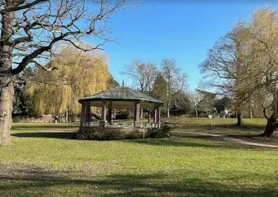 a gazebo in the middle of a park at Cozy Studio Flat - Romford, London in Havering atte Bower