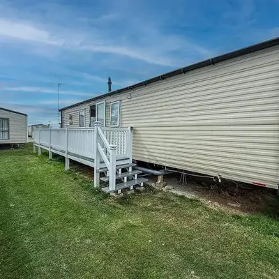 Caravan With Large Decking At Coopers Beach Holiday Park Ref 49012Sv