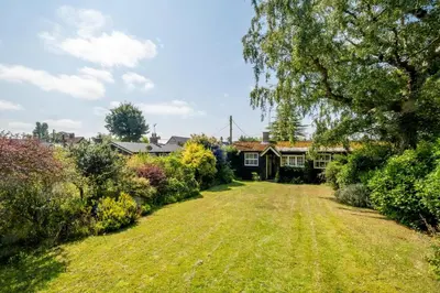 a view of the house from the garden at 6 Uplands in Thorpeness