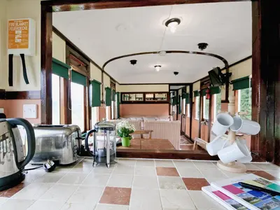 an old train car with a hair salon at Railway Carriage Two - E5601 in Wetheringsett
