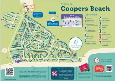 a map of a resort at Stylish Inviting 2 Bedroom Caravan with Sea View in East Mersea