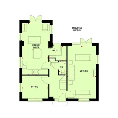 a floor plan of a house at Brand new prestigious house near science park in Cambridge