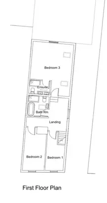 a floor plan of a first floor plan at Number Forty One in Sudbury