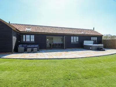 a patio in front of a house at The Hide in Colchester
