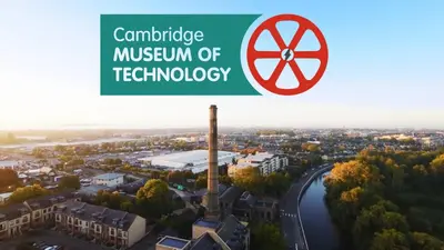 a picture of a city with a sign that reads compliance museum of technology at Luxury City House - 1 min from river - Parking - Sleeps 10 in Cambridge