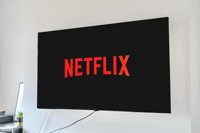 a television screen with the netflix logo on it at Stylish Southend Stay in Southend-on-Sea