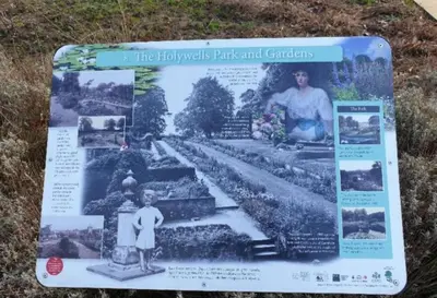 a sign for the hollywell park and gardens at Weekday Special - 4BDR House By Homestyles Hosts Short Lets & Serviced Accommodation Ipswich Near Town Centre With Free Parking in Ipswich