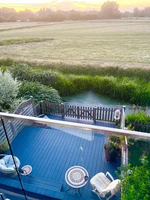 a plunge pool on the deck of a house at Valley View in Sudbury