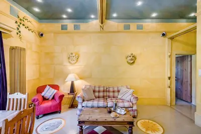 a living room with a couch and a table at 2 Bed in Nayland oc-b32342 in Nayland