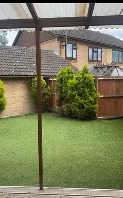 a view of a yard with a house at Amazing studio room in a beautiful house in Stanford le Hope