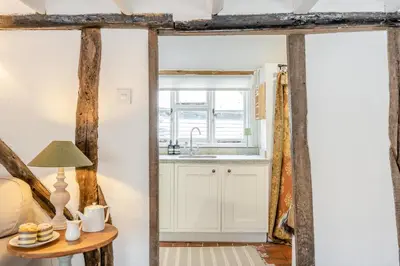 a kitchen with a window and a sink in a room at 2 Bed in Dedham oc-c32543 in Dedham