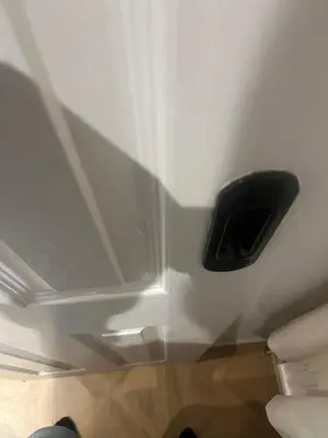a room with a white ceiling and a toilet at High street in Toft