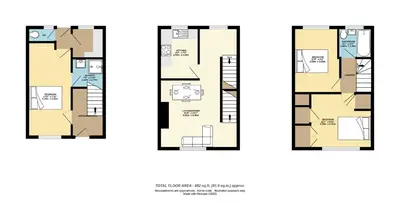 a floor plan of the two floors of a house at 3Bed, Sleeps 7, TV in Each Room, Garden, Parking in Basildon