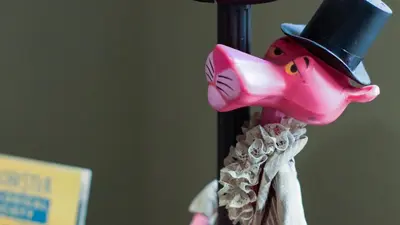 a pink horse with a top hat on a pole at Colchester Luxury Apartments - Colonia in Colchester