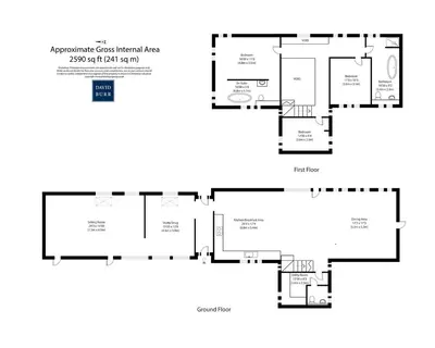 a floor plan of a house at Scotland Hall Barn, Stoke by Nayland, Suffolk in Stoke by Nayland