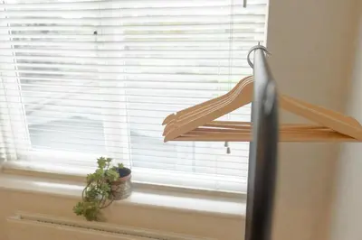 a window with a plant in a window sill at Cambridge Charming 2 Bedroom Home I Rustic Floors & Office I Parking in Milton