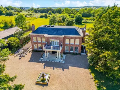 an aerial view of a large brick house at The Essex Mansion - Uk48355 in Romford