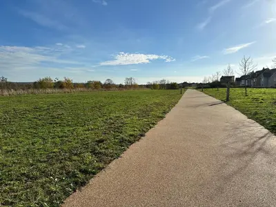 a path in the middle of a field at Modern Suite with a Queen Bed, Ensuite & Workspace in Chelmsford