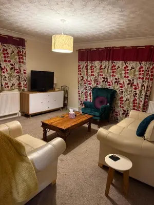 a living room with a couch and a coffee table at The Wright One Bedroom Place To Stay in Kingsgate