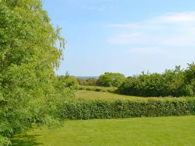 a green field with trees and a hedge at Hillcroft in Cold Norton