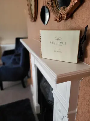 a box sitting on top of a table at Belle Vue Guest House in Denver
