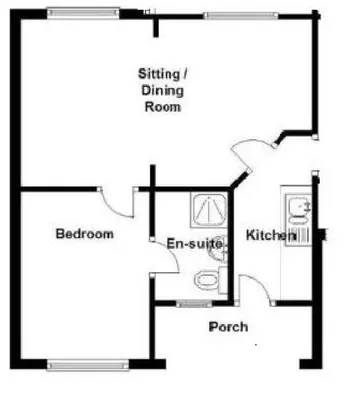 a floor plan of a house at Saurden Guest Apartment in Ipswich
