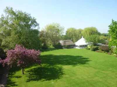 an image of a garden with a gazebo at Rectory Farm in Cambridge