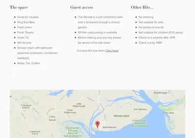 a screenshot of a map with a red marker at The retreat in West Mersea