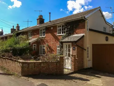 an old brick house with a garage at Jasmine Cottage, Kelsale, sleeps 5 - Aldeburgh Coastal Cottages in Kelsale