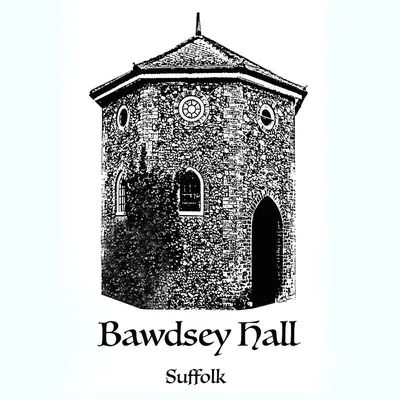 a black and white picture of a tower with a clock at Bawdsey Hall in Bawdsey