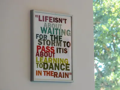 a sign on the side of a wall at Robin's Egg in Aldeburgh