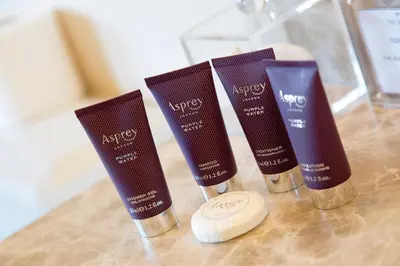 a group of three different types of products on a table at The Jockey Club Rooms in Newmarket
