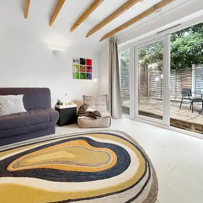 Modern self contained tiny home with patio